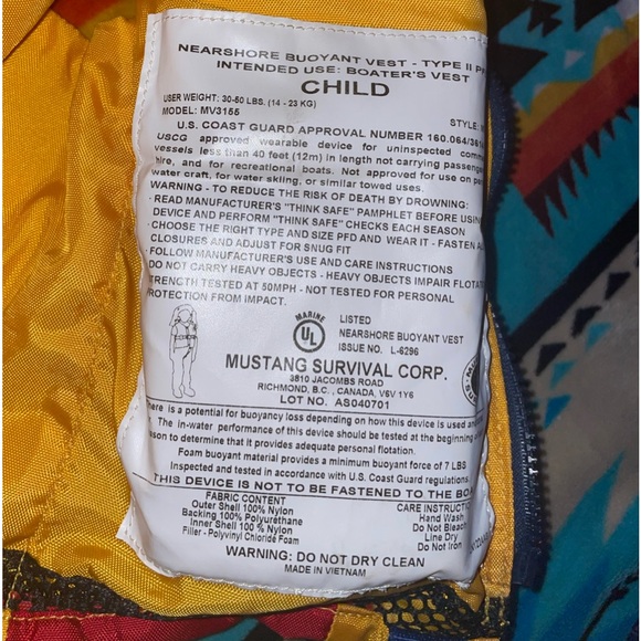 Mustang survival life vest toddler 3t - Picture 5 of 5